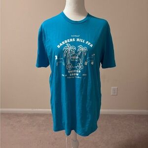 Gildan Blue Short Sleeve Tee with Graphic Design